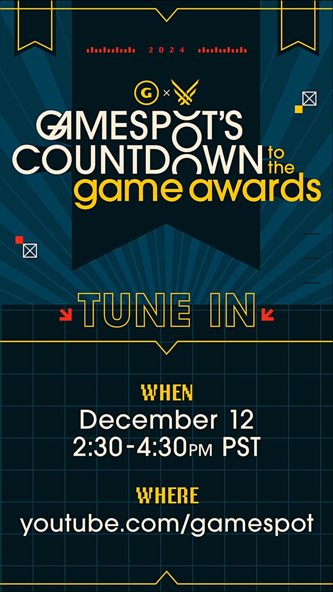 🏆 Which games are gonna win big at #TheGameAwards on Dec 12? 🗣️ Tune into GameSpot's live countdown to the gaming industry’s biggest night of the year, with exclusive content, talent interviews & special guest appearances, in partnership with The Game Awards ➡️ #TGAGameSpot