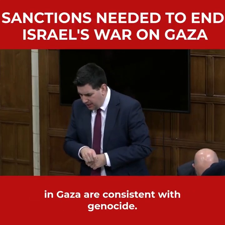 A United Nations Special Committee has found that Israel's methods of warfare in Gaza are consistent with genocide. We need sanctions on Israel until it finally ends its crimes and stops violating international law.