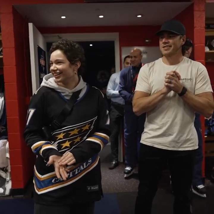 "She is a hockey player - goaltender. A lot cooler than our two." 😂 Welcome to the team, Kalen!