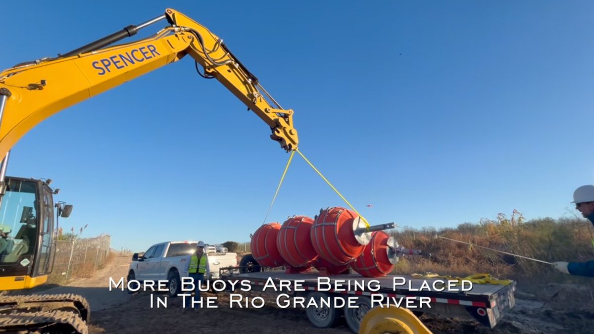 Texas placed more buoys in the Rio Grande River this morning. Despite the Biden-Harris Administration’s attempts to shut down our border security efforts, the buoys are here to stay. We won't back down from our mission to deter & repel illegal immigration.