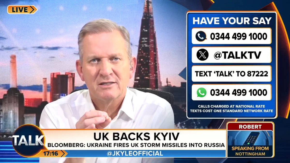 Jeremy Kyle cuts off the call with Robert from Nottingham, after he tried to defend Vladimir Putin in the Ukraine-Russia war. "Do you consider him a threat to the world?.. Well, go and live in Russia then! Get off!"
