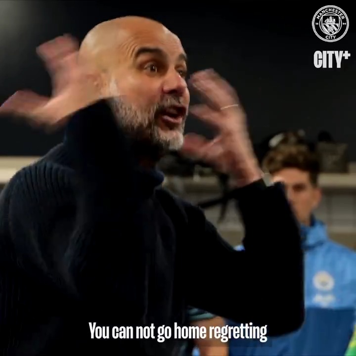 “You CANNOT go home regretting how that was not me!” 🥶 🎥 Manchester City