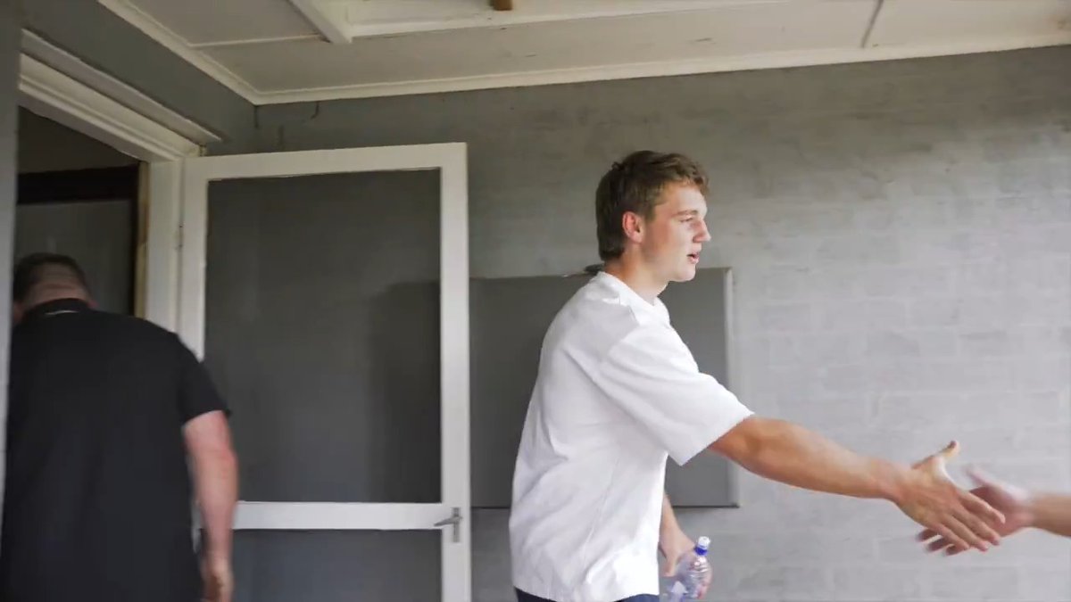 Our recruiting team went to Sam Lalor's house to let him know he would be selected with our number one pick on #AFLDraft night 💛