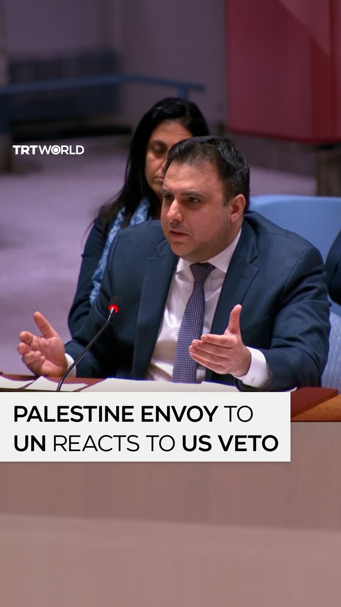 "Is there a UN charter for Israel that is different from the charter we all have?" Palestine envoy to the UN Majed Bamya sears the UN Security Council, calling out the hypocrisies of international law after the US vetoes for the fourth time ceasefire resolution on Gaza