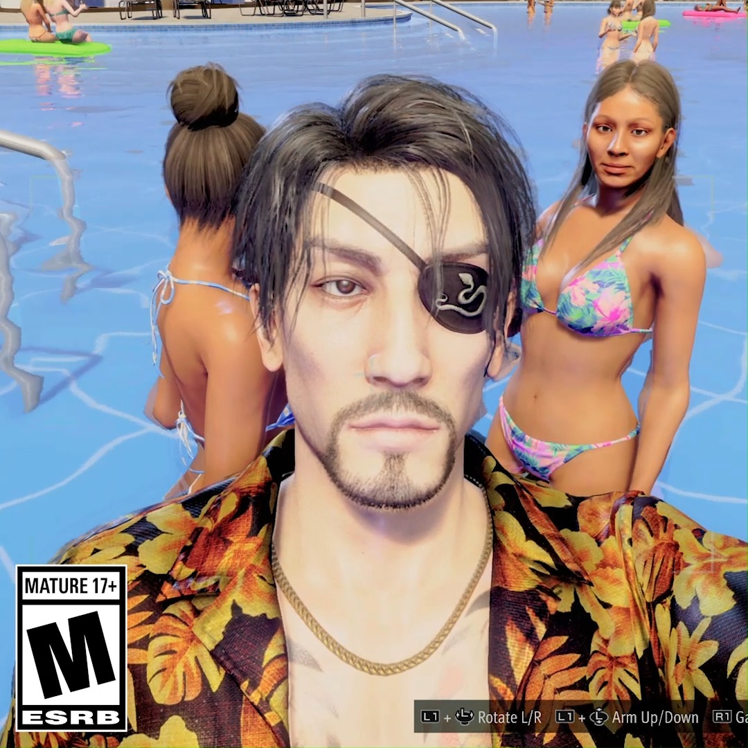Smile!😁📸 How many selfies are you going to take of Majima in Like a Dragon: Pirate Yakuza in Hawaii when it releases on Feb 21st?