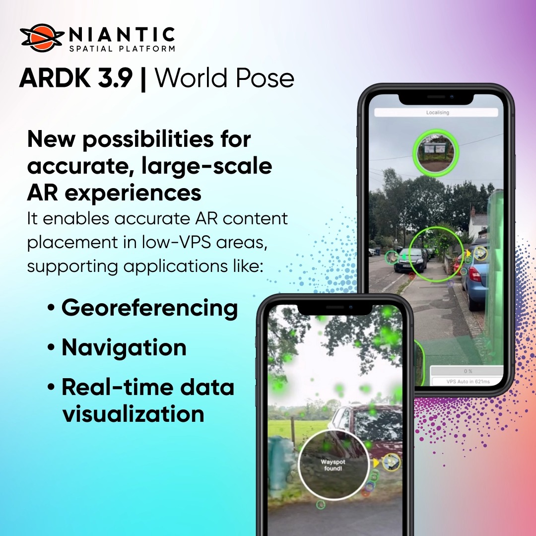 We’re committed to providing tools to create precise real-world AR experiences. World Pose in ARDK 3.9 allows virtual objects to stay perfectly aligned with the real world, no matter where you move. 🎯 Discover a new level of immersion: