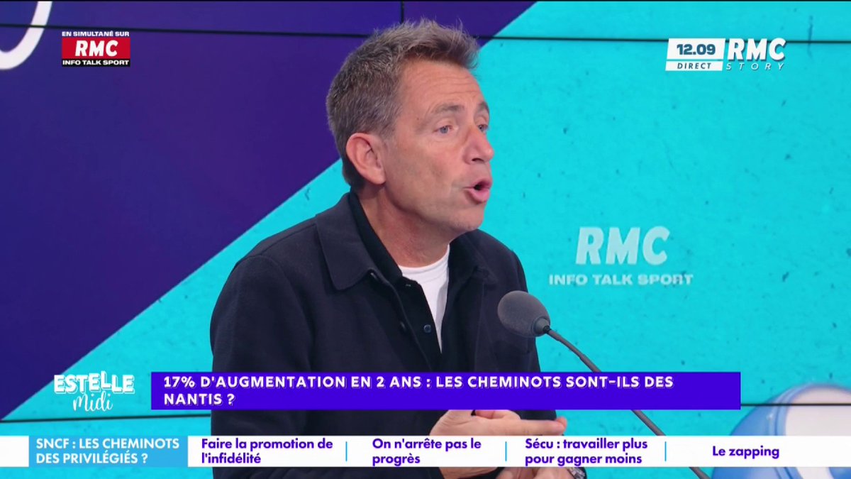 🚄 17% d'augmentation en 2 ans : les cheminots sont-ils des nantis ? 🎙️ Daniel Riolo : "C'est la SNCF où il n'y a pas eu une année sans grève depuis la guerre ! Je ne sais pas si ce sont des nantis mais privilégiés ? Oui ! Égoïstes ? Oui ! Maîtres-chanteurs ? Oui !" #EstelleMidi