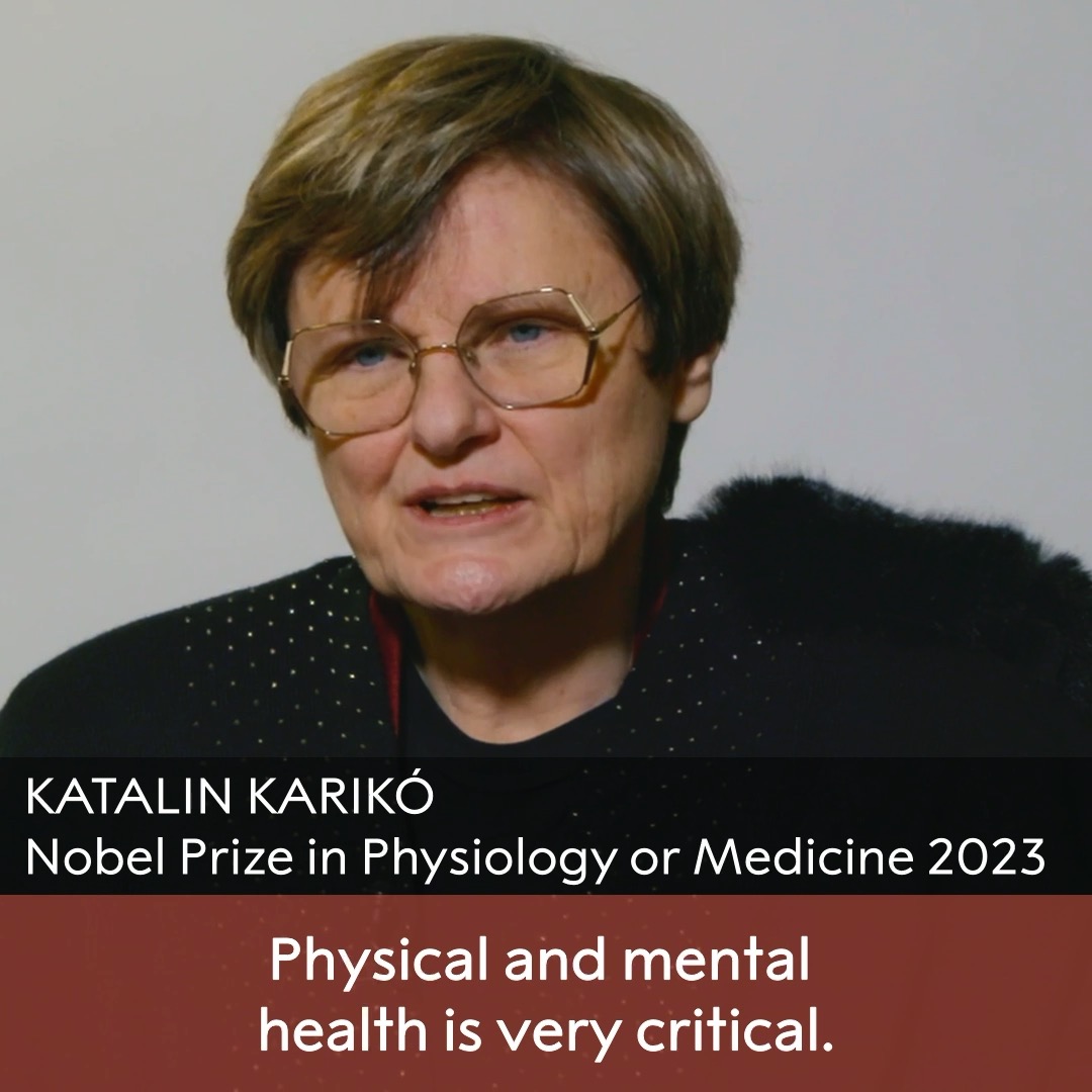 Consider this advice from 2023 medicine laureate Katalin Karikó on managing stress. Do you have any tips for stress management?