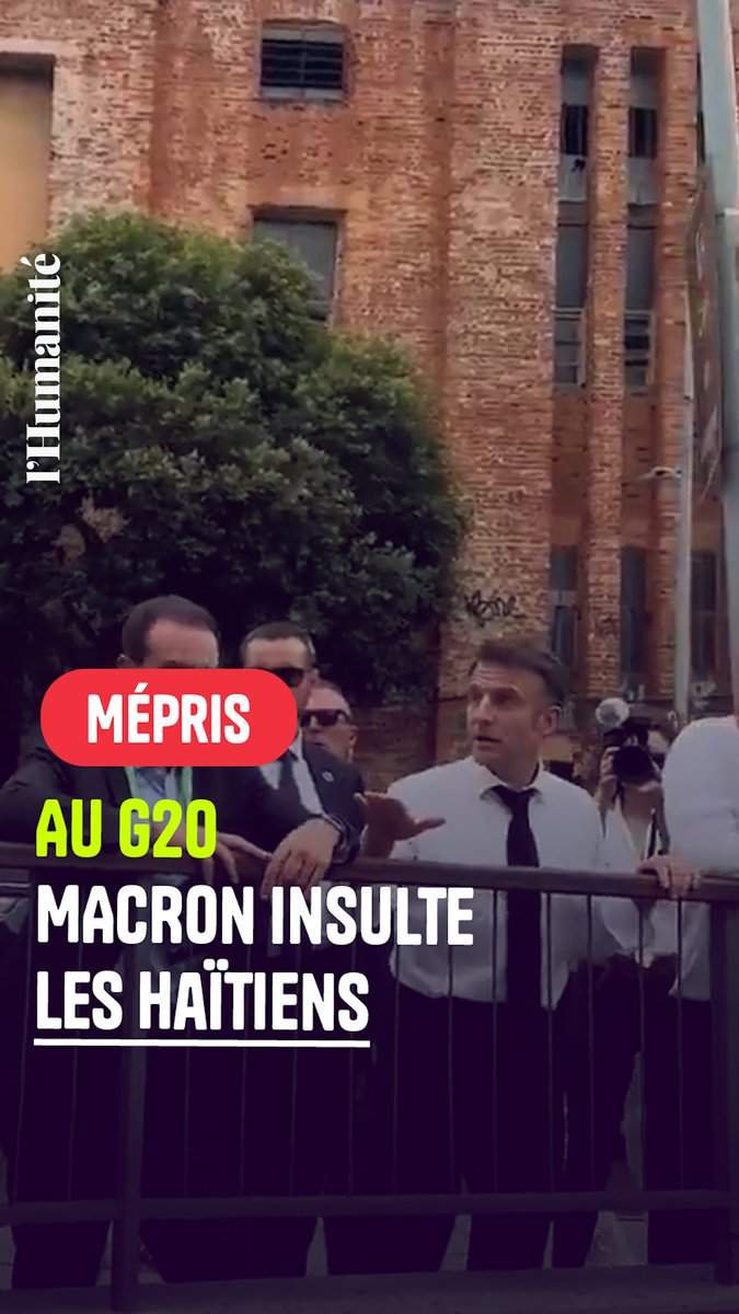 "Ce sont les Haïtiens qui ont tué Haïti." Au G20, Emmanuel Macron insulte les Haïtiens. 📹 Images : Windy Phele