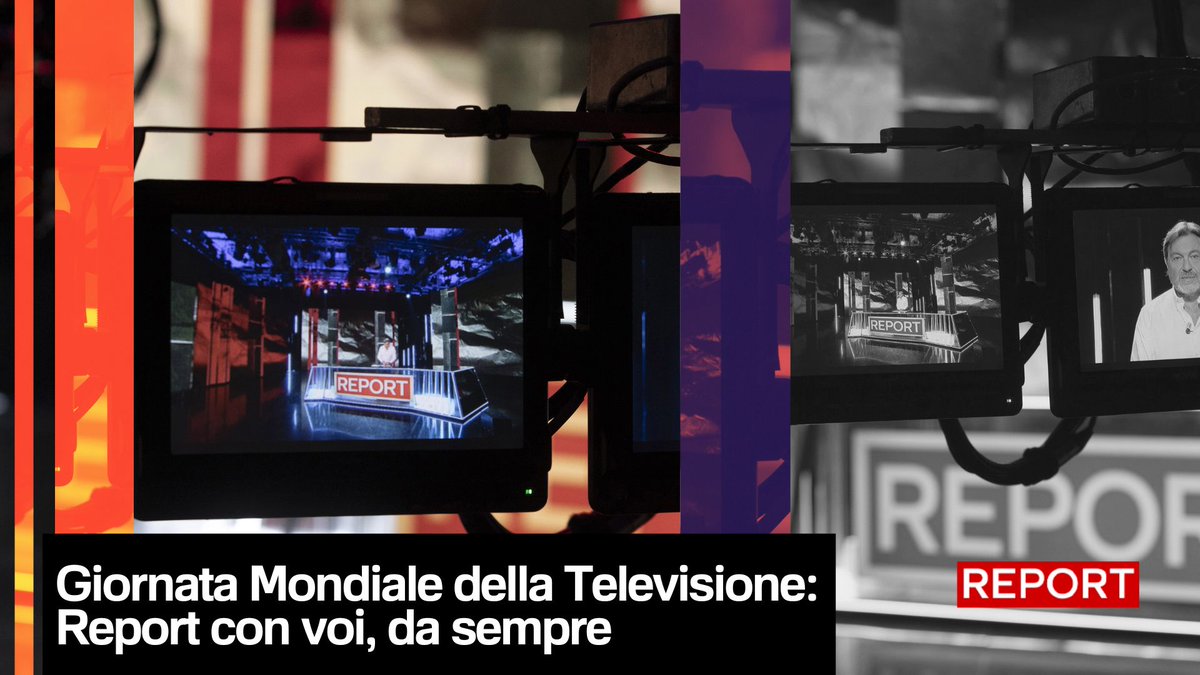 📺 Giornata Mondiale della Televisione: Report con voi, da sempre Anche noi celebriamo oggi il #WorldTVDay. Da oltre 25 anni siamo qui, sui vostri schermi, per raccontare storie e cercare risposte.