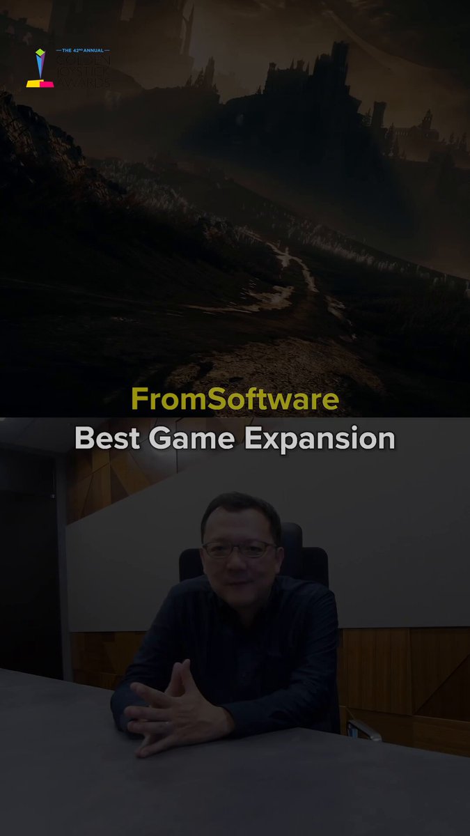 An enormous, Erdtree-sized congratulations to FROMSOFTWARE for winning Best Game Expansion! Here’s a word from the legendary Hidetaka Miyazaki… #GoldenJoystickAwards