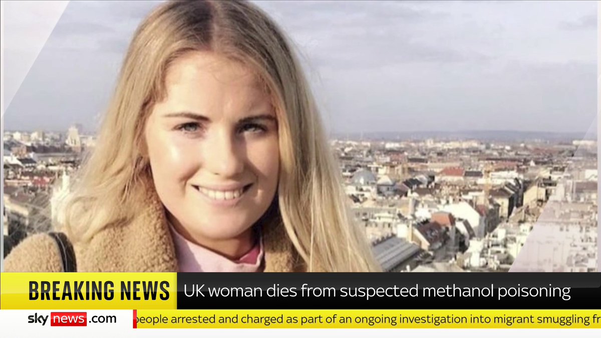 BREAKING: One of the six British tourists being treated for methanol poisoning in Laos has died. Simone White, 28, had fallen ill after drinking "free shots" from a bar in Vang Vieng, according to reports. Rachael Venables has more. 📺 Sky 501/YT