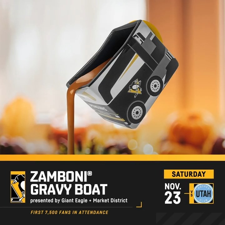 Gravy goals 🙌 Get here early on Saturday to take home a Zamboni® Gravy Boat courtesy of Giant Eagle, Inc.! Join us: