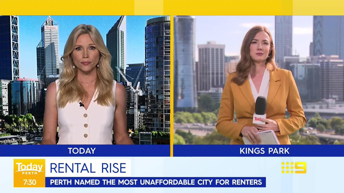 For the first time ever Perth has overtaken Sydney as the most unaffordable place to live for Aussie renters. #9News