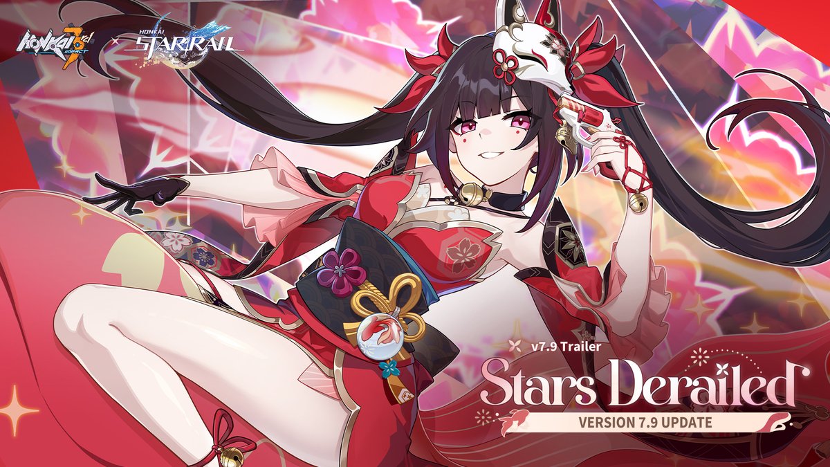 v7.9 #StarsDerailed Trailer — Honkai Impact 3rd x Honkai: Star Rail #HonkaiImpact3rd x Honkai: Star Rail v7.9 coming soon! #Sparkle's new S-rank battlesuit Thousand-Faced Maestro: Cameo! debuts! Watch>> #HonkaixHonkai #HonkaiImpact3rdStarRailCollab