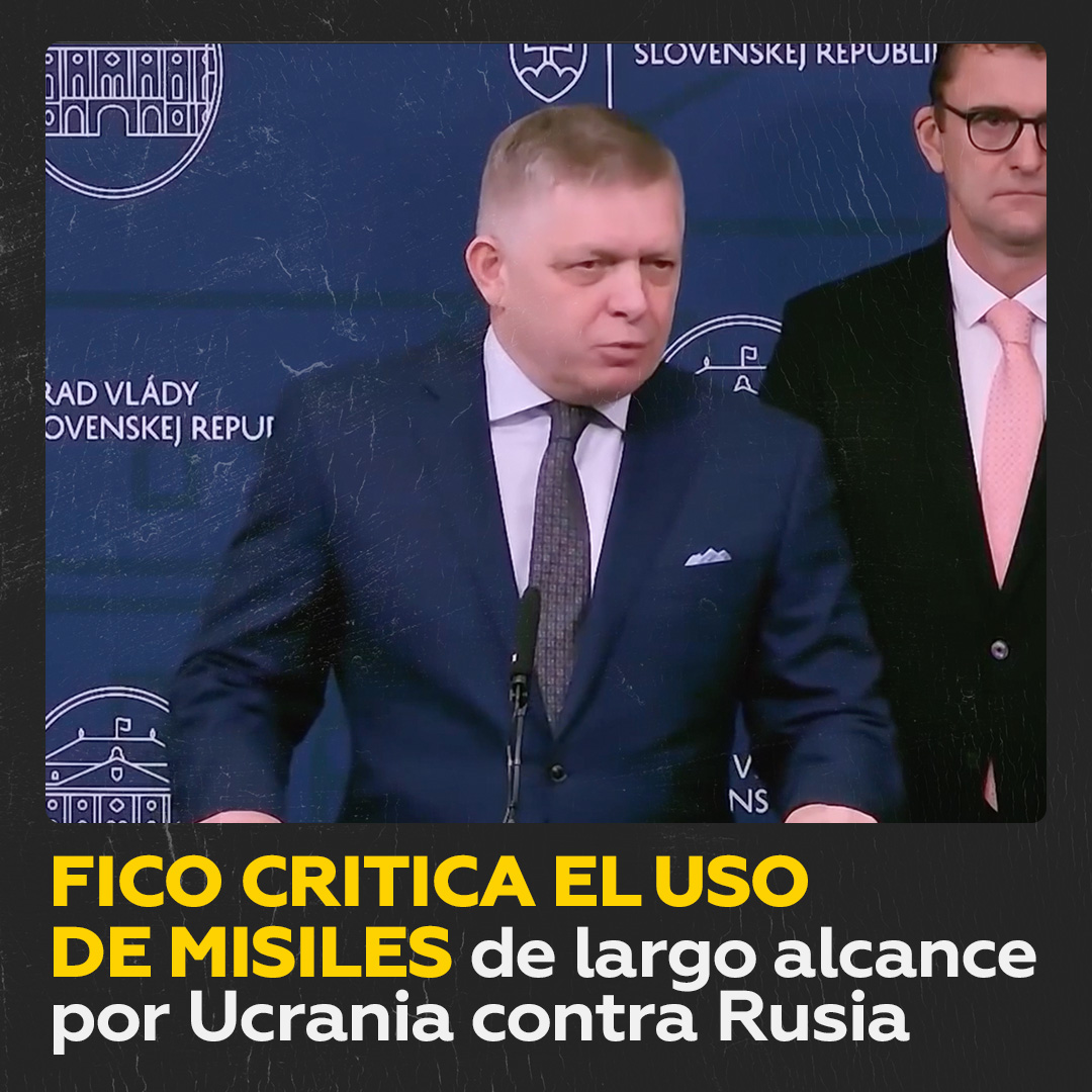 El primer ministro eslovaco, Robert Fico, calificó de “irresponsable” el uso de misiles de largo alcance por parte de Ucrania contra Rusia.