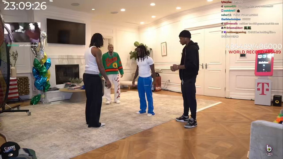 Chris Brown &amp; Duke Dennis really babysitting Kai Cenat on doing a backflip 🤣🤣🤣