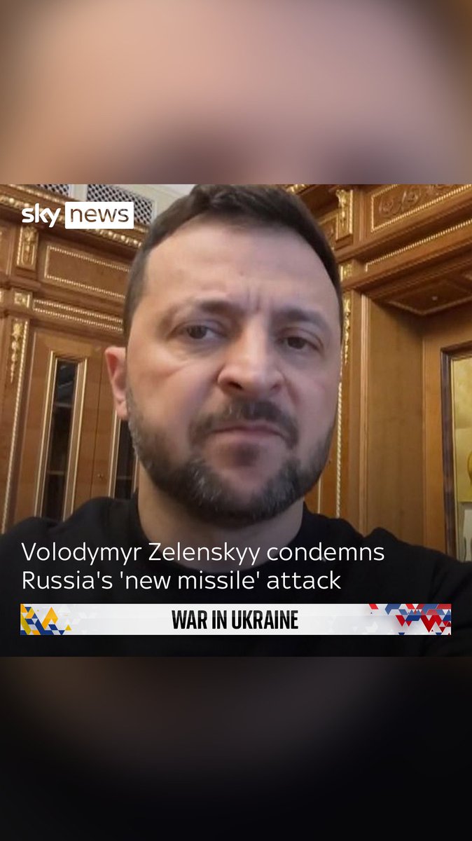 Russia has fired a new missile type into Ukraine. President Zelenskyy has accused Vladimir Putin of "not wanting a normal neighbour". Live updates: