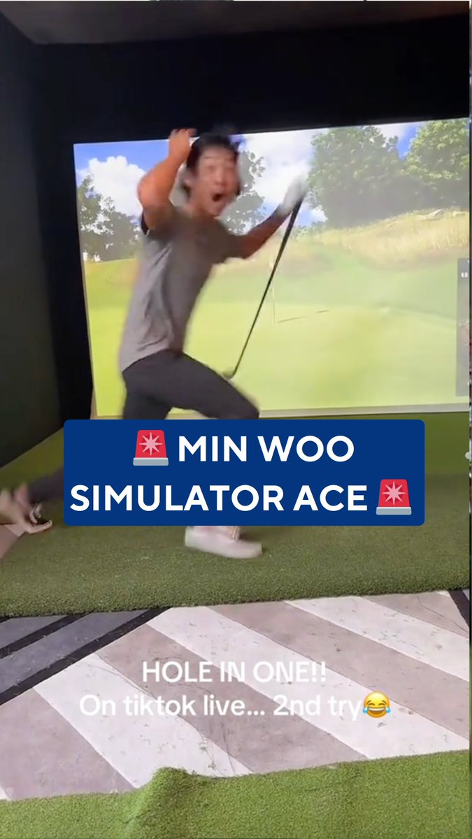 The Australian PGA is in rain delay so Min Woo Lee went live on TikTok to do a hole in one challenge and made one on his second attempt! 🙌🇦🇺
