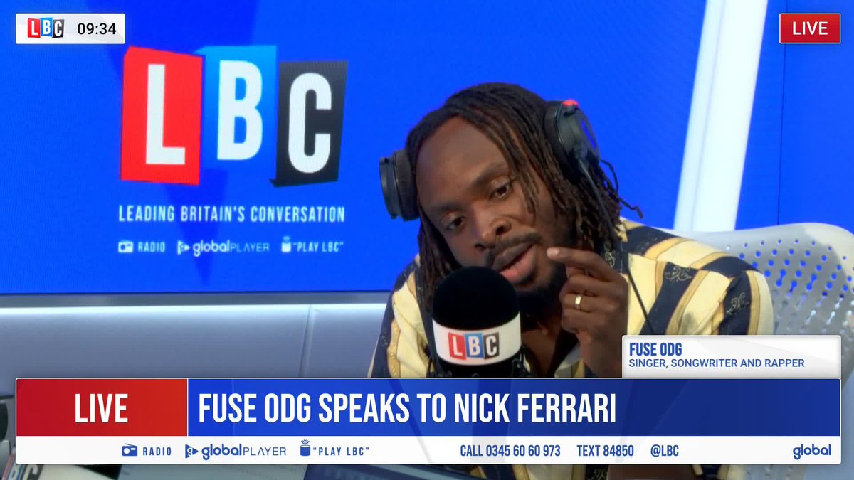 "Ukraine is in crisis right now, but would we make a song saying: 'There's no peace and joy in Europe this Christmas'?" Fuse ODG explains to Nick Ferrari why he has a problem with the lyrics in Band Aid's 'Do They Know It's Christmas'.