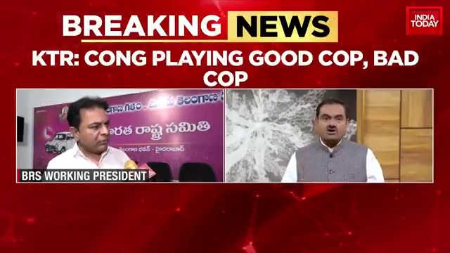 BRS working president KT Rama Rao (KTR) hits out at Congress amid Adani 'bribe'gate, claims Revanth Reddy signing MoUs with Adani in Telangana #ITVideo | Akshita Nandagopal Abdul Basheer
