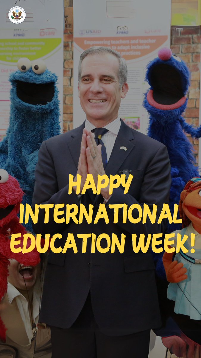Thrilled to support #InternationalEducationWeek by celebrating the #USIndiaFWDforEducation partnership! Through programs like @USAID’s Learn Play Grow with Sesame Workshop - India, we’re moving forward for education—making learning engaging, accessible, and impactful for young children across India. Together, we’re building skills, inspiring future leaders, and creating brighter futures for every child! #USIndiaFWDforEducation