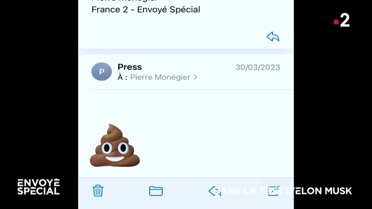 Envoyé Spécial a demandé une interview à Elon Musk, il leur a répondu : "💩"