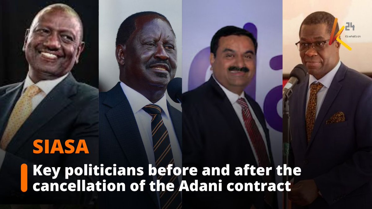 Key politicians before and after the cancellation of the Adani contract.