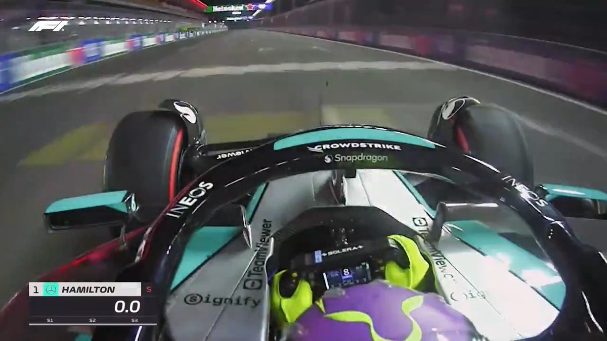 Lewis Hamilton was in the zone in second practice 💪 Ride onboard as he posts the fastest lap on a rapid Vegas track ⏱️ #F1 #LasVegasGP Mercedes-AMG PETRONAS F1 Team