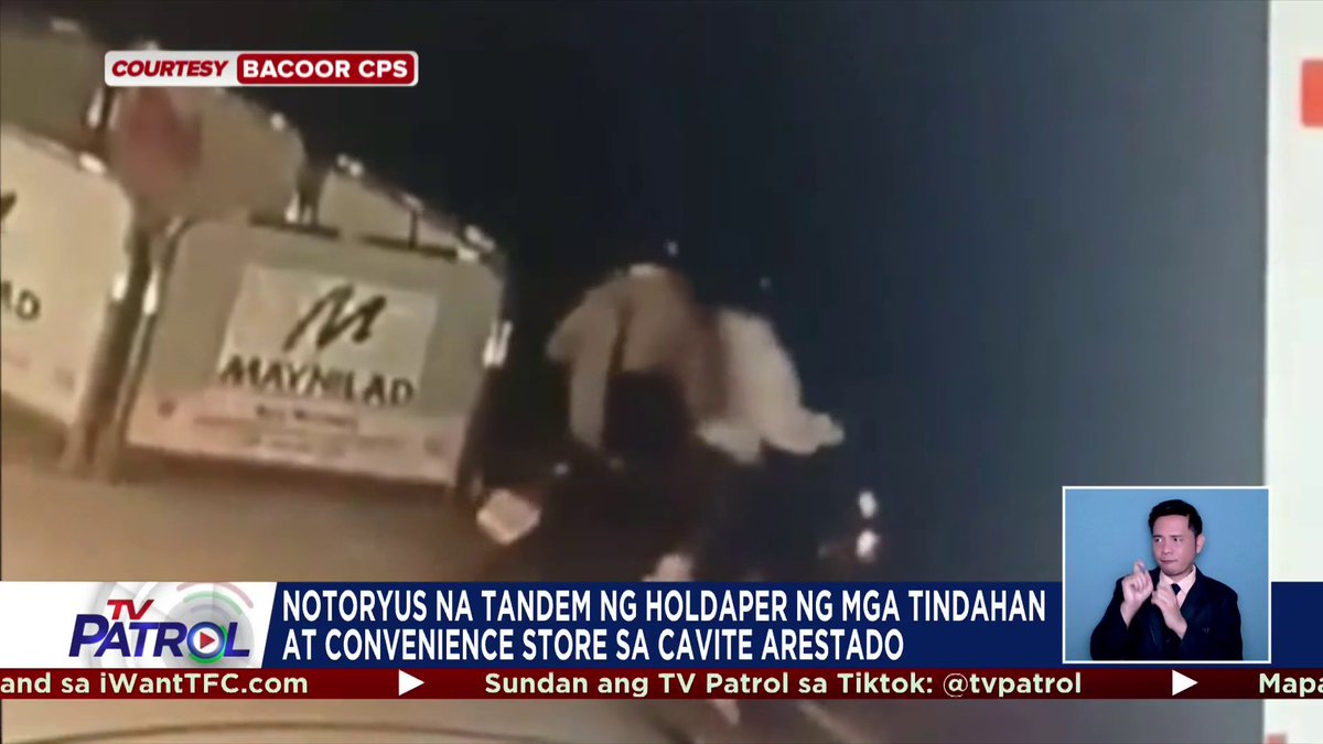 Arestado ang umano'y notorius na tandem ng holdaper ng mga convenience store at grocery store sa Cavite. Ang huli nilang nabiktima, isang babae na natangayan ng mga alahas at pera.