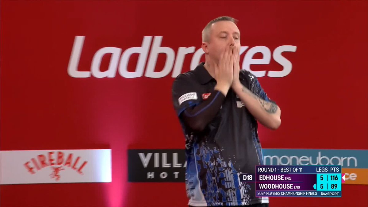EDHOUSE EDGES OUT WOODHOUSE! European Champion Ritchie Edhouse converts a clinical 116 checkout to deny Luke Woodhouse in a last-leg shoot-out! 📺 #PCF2024 | R1