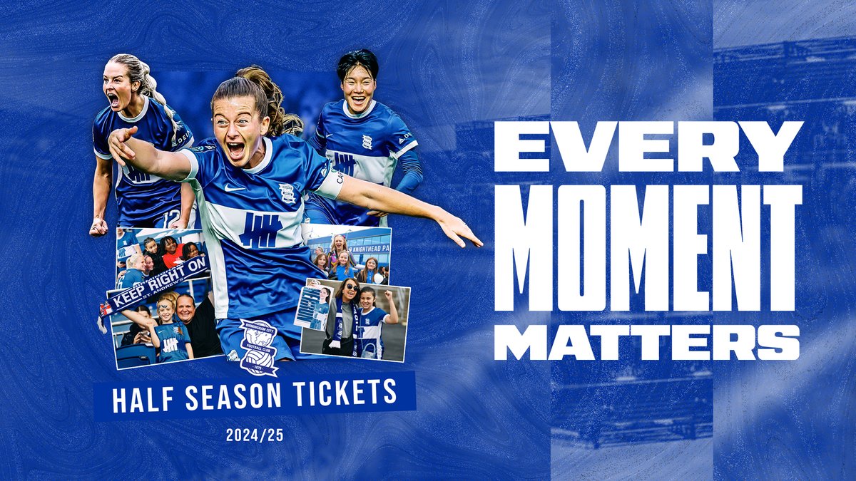 Every. Moment. Matters. Secure your Half-Season Ticket for six crucial #BarclaysWC matches now! 👊🔵