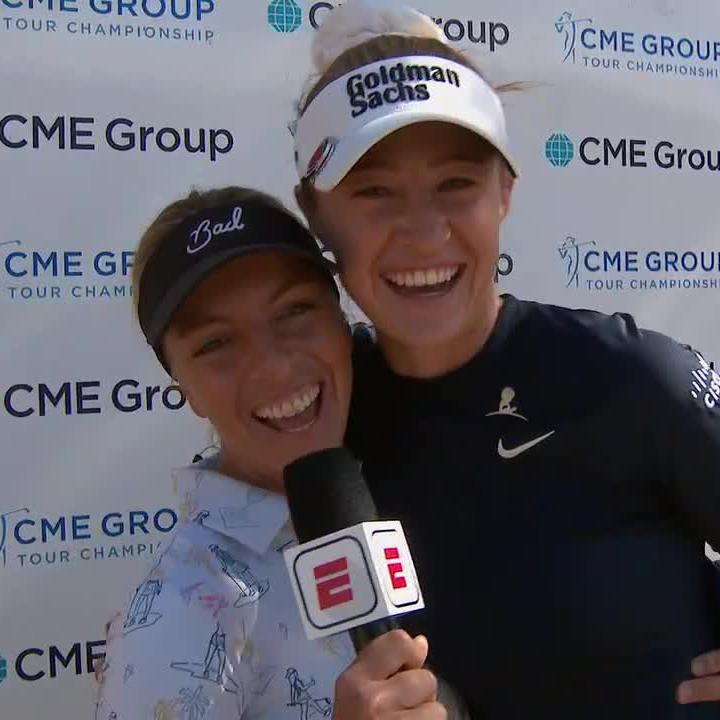 Sophia Popov nails her first interview of the week with Nelly Korda 🥹🩵