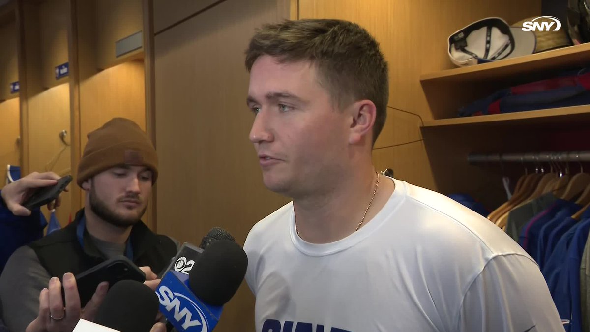Drew Lock shares what he told Daniel Jones this morning before he left the facility: "If he laves here without doing a jersey swap, we're going to have a problem, because I really want a Daniel Jones jersey. Me and Tommy both said, they better be your one and two on the list."