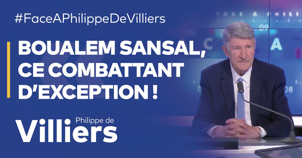 🎙️Boualem Sansal est un combattant d'exception, un Soljenitsyne de notre temps, lucide par rapport à l’#islamisme. Si vous nous entendez, Boualem, sachez que nous ne vous abandonnerons jamais. La France est votre patrie. Vous êtes dans notre cœur. 🔴Voir l'émission complète : 🤳Rejoignez-moi sur les différents réseaux sociaux : #FaceAPhilippeDeVilliers #FADV #CNews