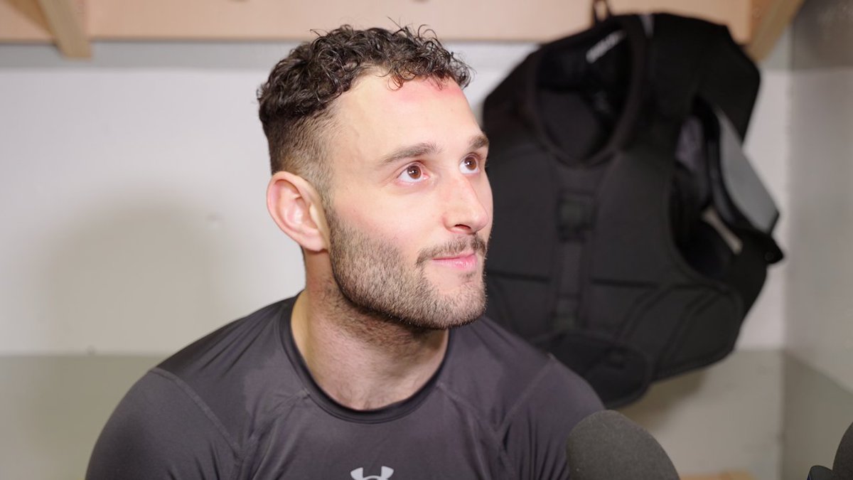 “Called my dad. He’s probably my biggest fan…He started screaming, started crying. Pretty special phone call. It’s his first game too it feels like.” 🗣 Hear from Max Sasson on getting the call-up to play in his first NHL game.