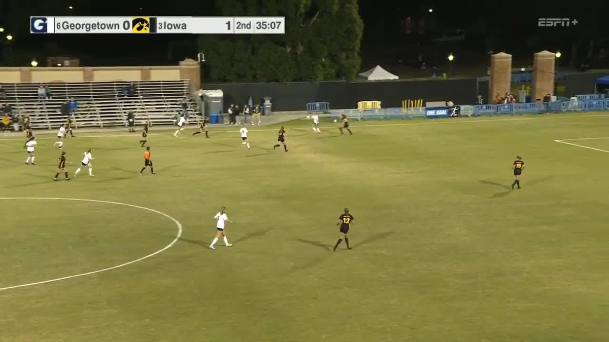 THERE SHE GOES ‼️ Iowa 1, Georgetown 0 Meike Ingles x #Hawkeyes