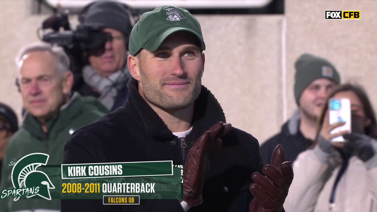 Kirk Cousins is in the house tonight! 👀 Kirk Cousins x FOX Sports: NFL x Michigan State Football