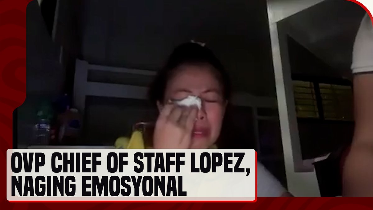 Hindi naiwasang maging emosyonal ni Office of the Vice President #OVP chief of staff Atty. Zuleika Lopez matapos isilbi ang utos na ilipat ang kaniyang kostudiya sa Women's Correctional Facility. #News5