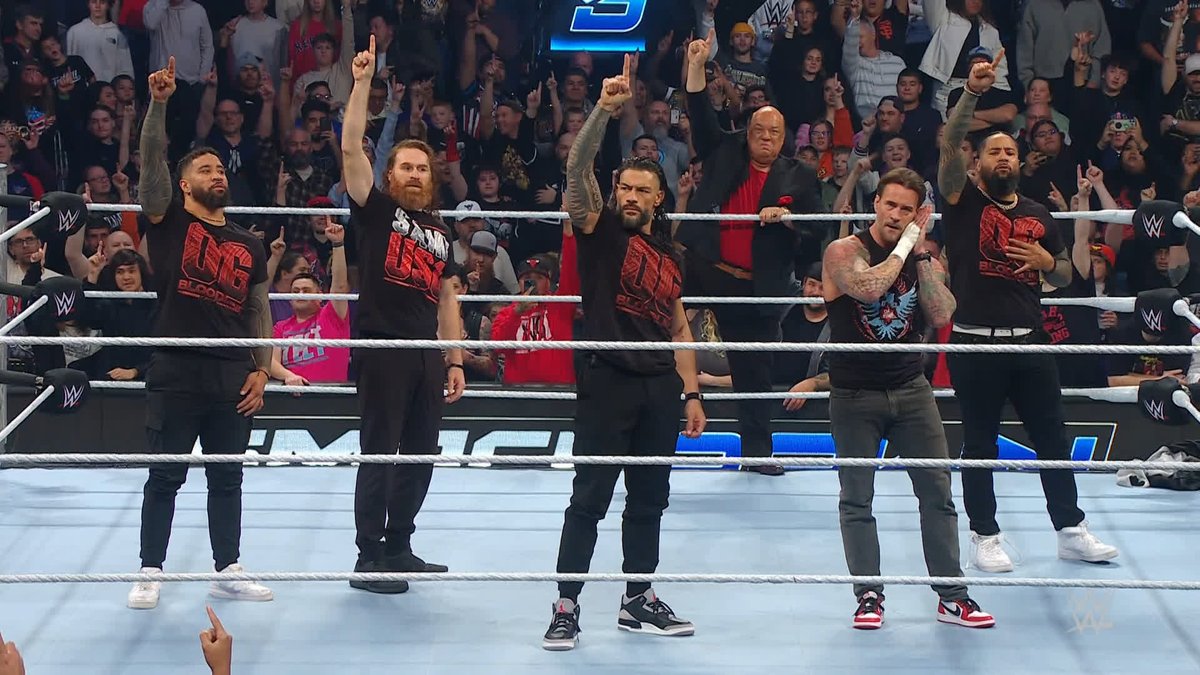 EXCLUSIVE: player/coach, Roman Reigns, The Usos and Sami Zayn continue to stand tall after #SmackDown goes off the air.