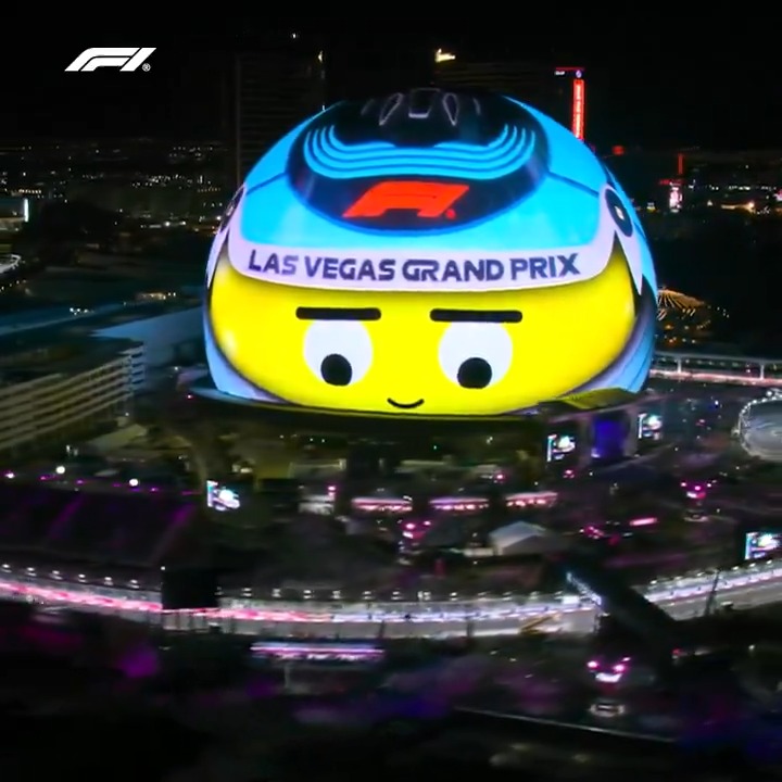The Sphere kept a close eye on proceedings in FP3 👀 Watch highlights from the session 👇 #F1 #LasVegasGP