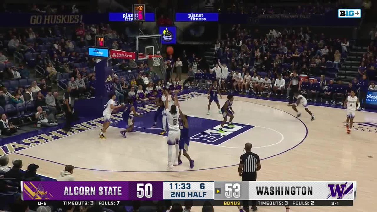 ☔ 27 PTS ☔ 8-11 FG ☔ 8-8 FT ☔ 8 REB Tyler Harris had a career night against Alcorn State 👏 #B1GMBBall x Washington Men's Basketball
