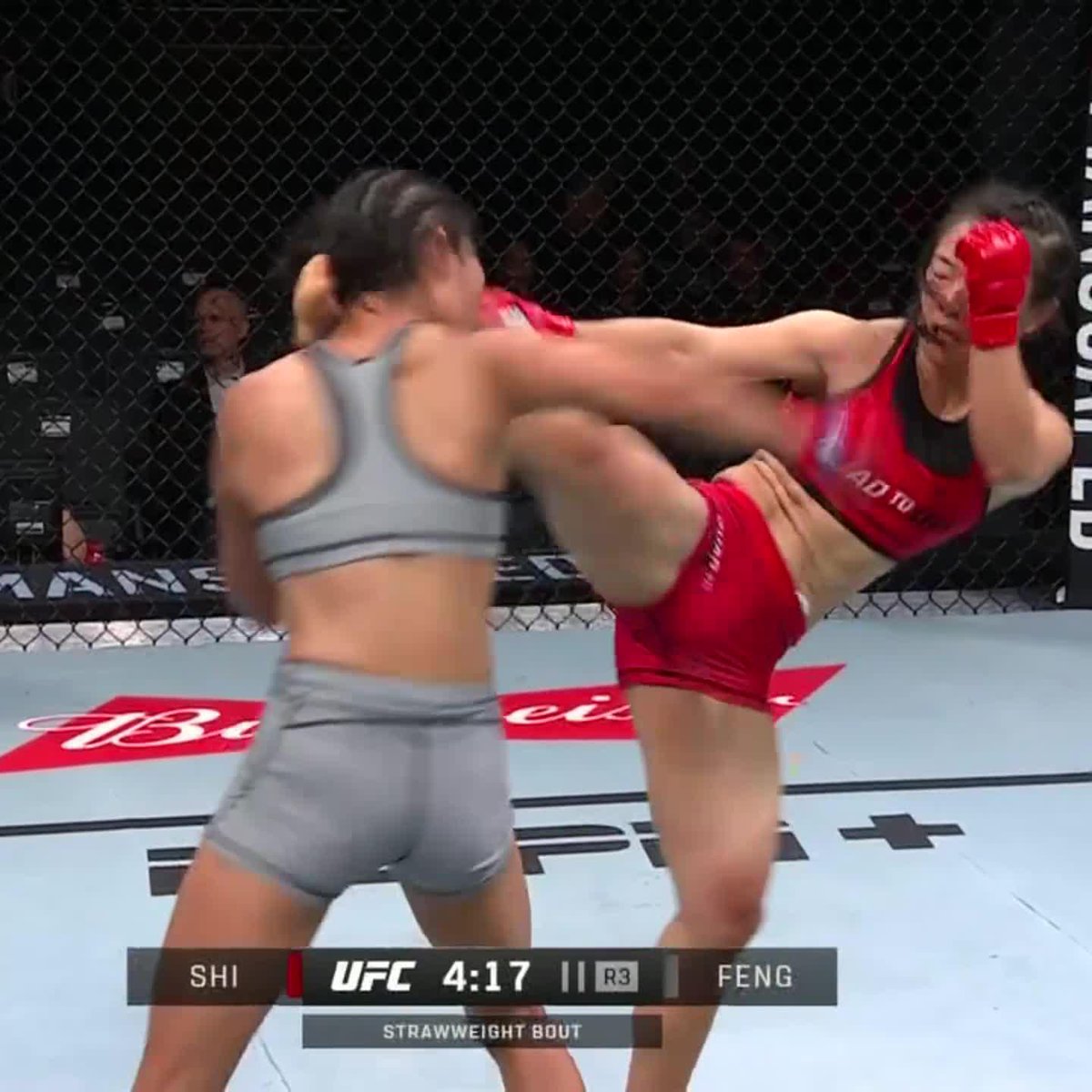 MASSIVE HEADKICK K.O. FROM SHI MING 🤯 #UFCMacau