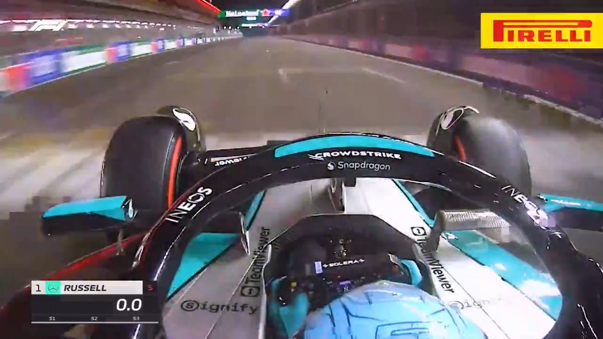 By George, what a lap! 🤩 Ride onboard with George Russell as he storms to pole on the streets of Vegas 🎥 #F1 #LasVegasGP Pirelli Motorsport