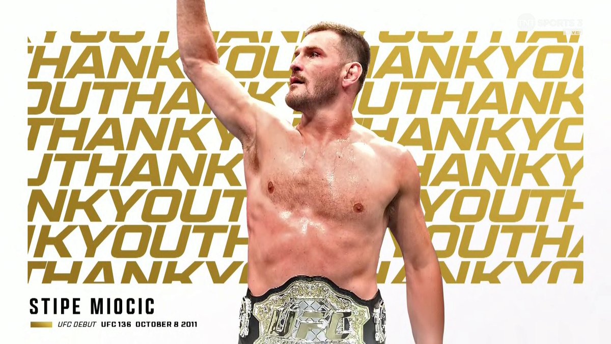 Stipe Miocic got a retirement tribute video at #UFCMacau 👏