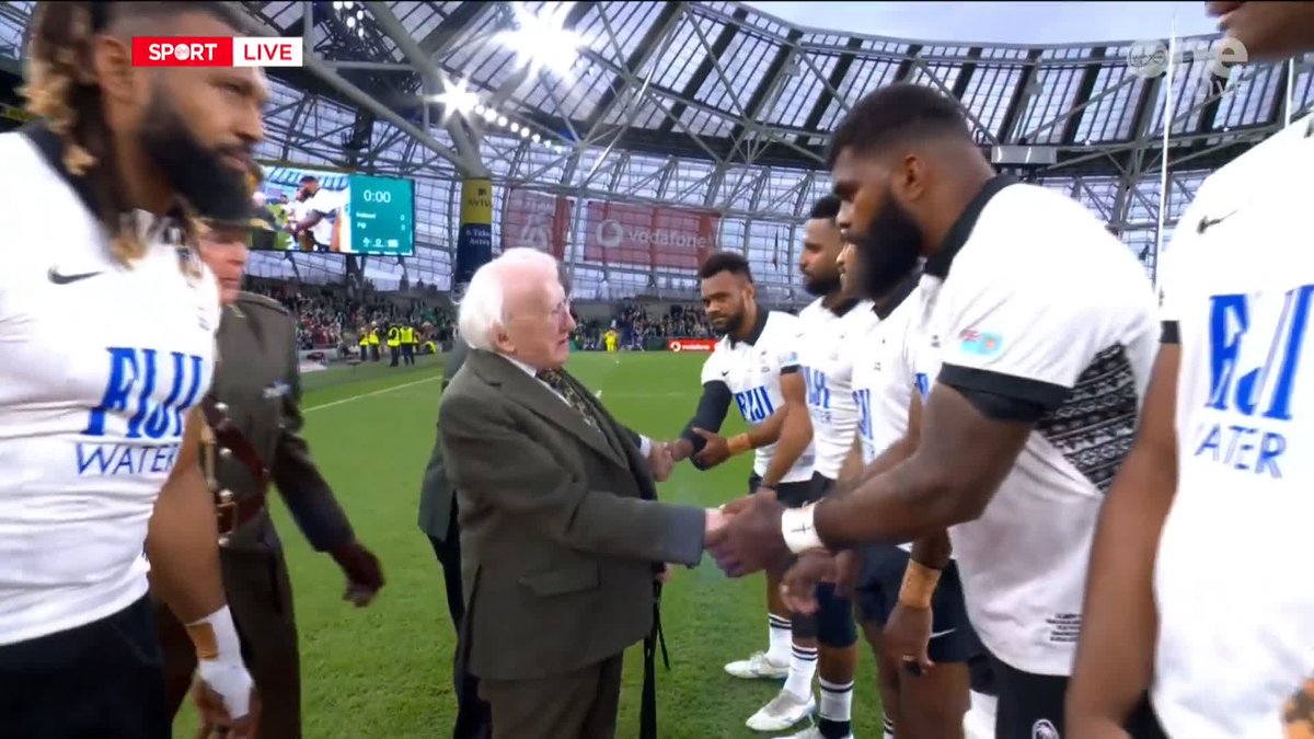 The Fiji team have shown remarkable deference to President Michael D Higgins. Great ambassadors of their sport.
