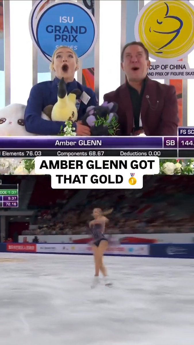 Amber Glenn's personal-best free skate landed her the Cup of China victory and a spot in December's Grand Prix Final! She is the first U.S. women’s singles figure skater to win two #GPFigure events in one season in 12 years.