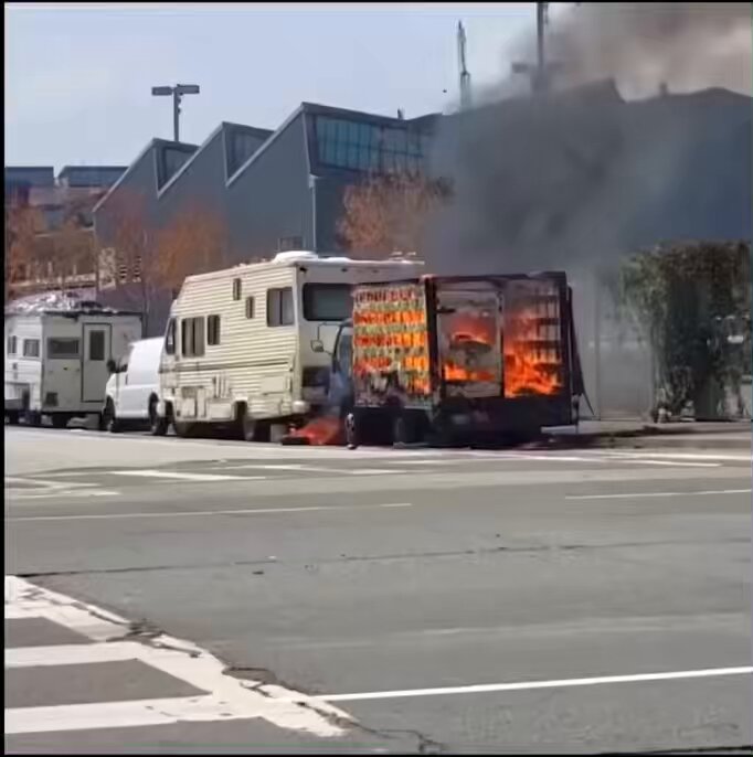 The water truck driver stole the show
