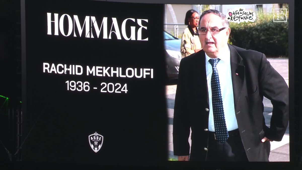 🕊️ | Le bel hommage de l'AS Saint-Etienne à Rachid Mekhloufi ! 🙌💚#ASSEMHSC