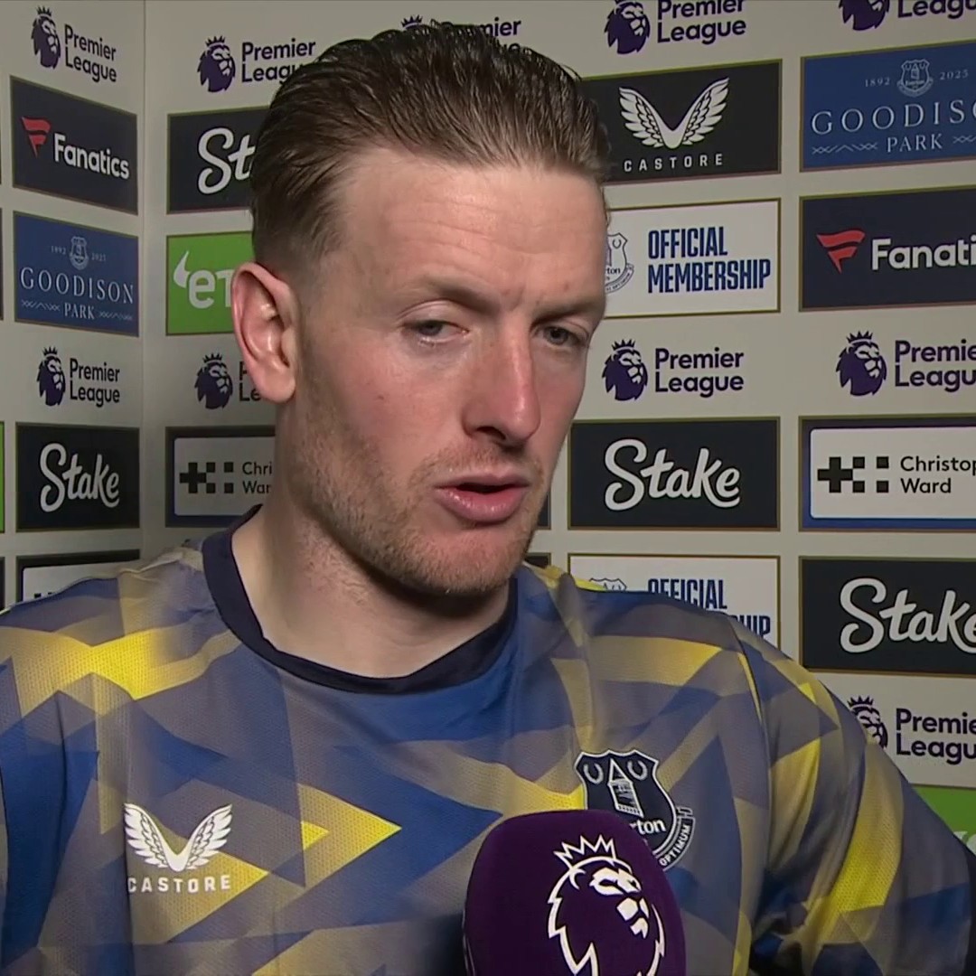 "Norgaard has apologised, it was studs up on knee but I know he didn't mean it" 🗣️ Jordan Pickford discusses Christian Norgaard's challenge which saw him being given a red card at Goodison Park.